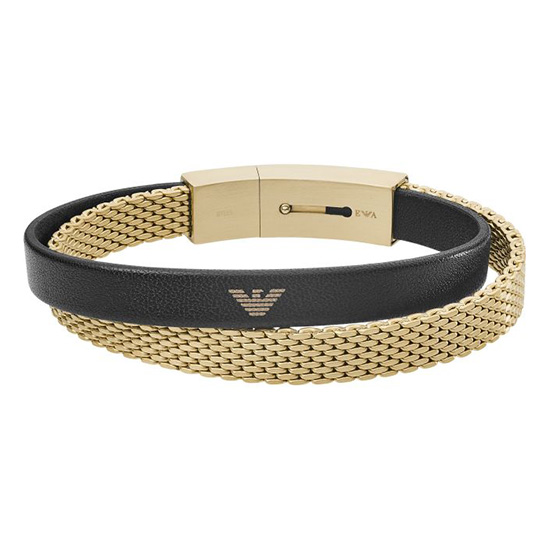 Emporio Armani Stainless Steel Cuff Bracelet in White for Men | Lyst UK