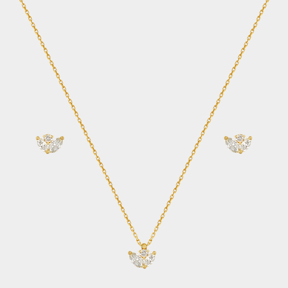 DIAMOND HALF SET GOLD 18KT