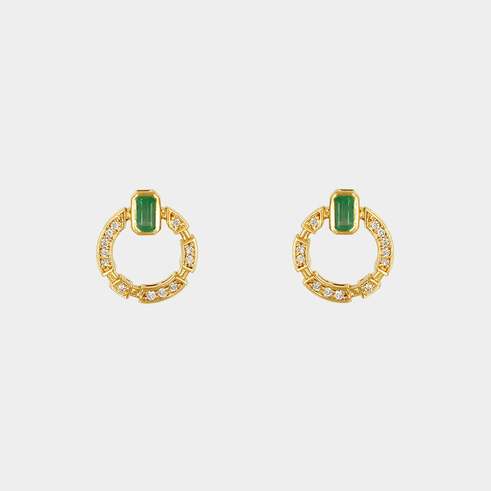 DIAMOND EARRINGS GOLD 18KT